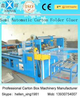 Recycled Paper Board Carton Packing Machine For Folding And Gluing With 4kw