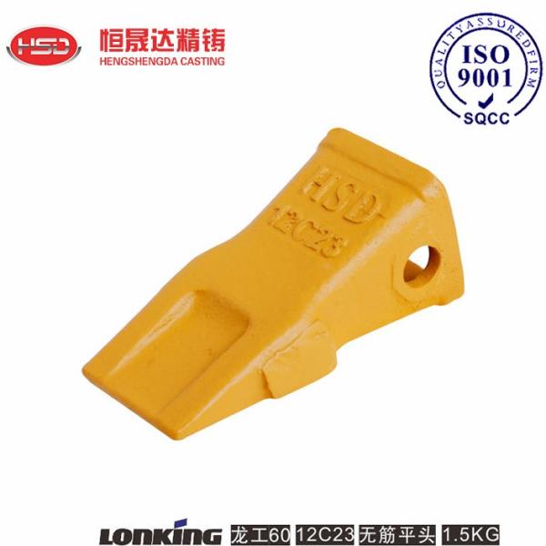 LG60 12C23 Dientes de cubo de excavadora de lonking Dentes antideslizantes Superficie plana de los dientes
