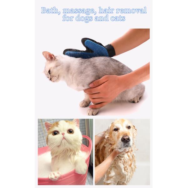 Pequeño Mediano Gran Retirador de pelo para mascotas Mitt Deshedding Guantes de aseo para perros para bañarse