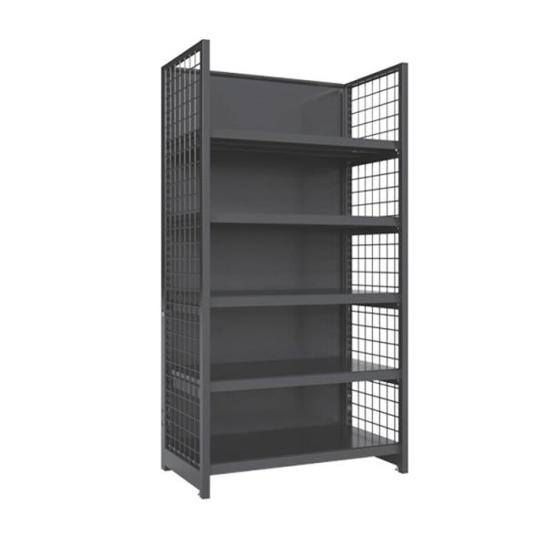 Supermarket Wire Display Shelving Rack Custom Retail Store Gondola Mesh Shelf