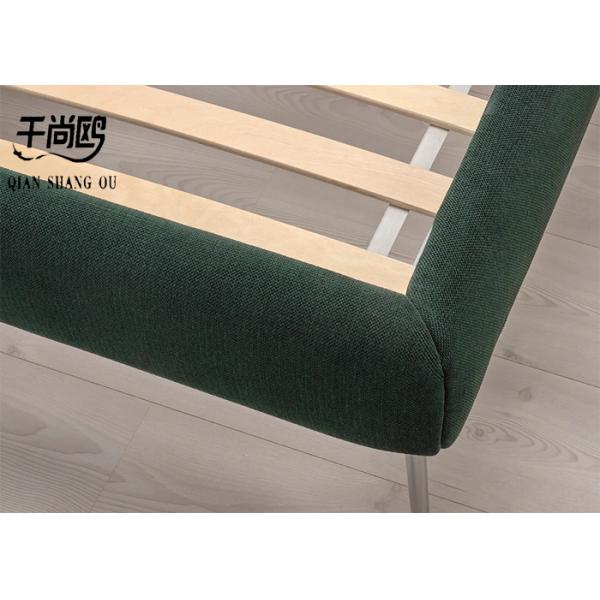 Simple Fabric Cushion Platform Bed Frame with Wing Board Backrest