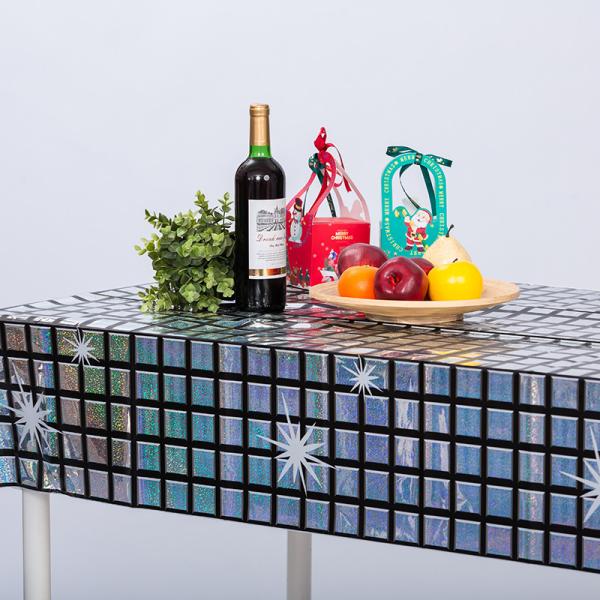 54x108 Disco Ball Tablecloth Laser Pet Film Disco Tablecloth For Birthday Party