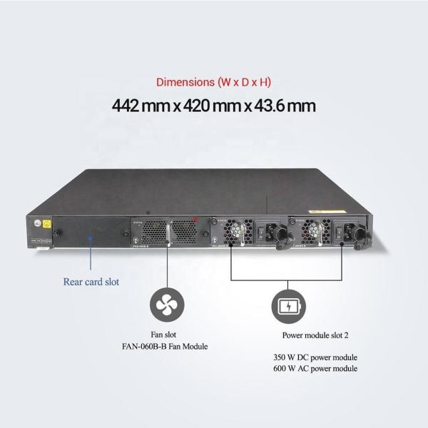 Commutateur réseau géré par 24 ports Ethernet S6720-30C-EI-24S-AC avec une capacité de commutation 10G