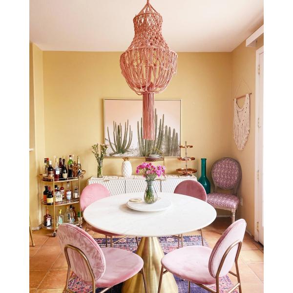 Turquoise Velvet Chairs Dining Round Dinette Sets With Gold Steel Legs