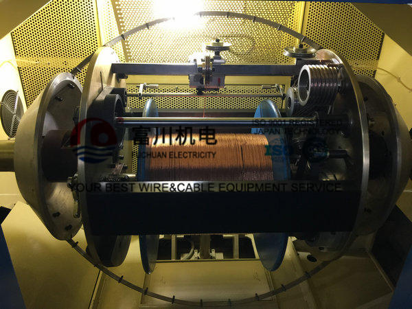 Sky Blue Double Twist Copper Wire Bunching Machine Cable Twisting Machinery