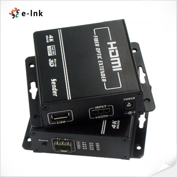 FCC 4K KVM HDMI над наполнителем оптического волокна с портом USB мыши клавиатуры