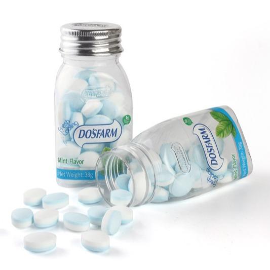 OEM Candy Low Cal Fresh breath Vitamin C Sugar Free mint candy in Bottle pack Keep awake