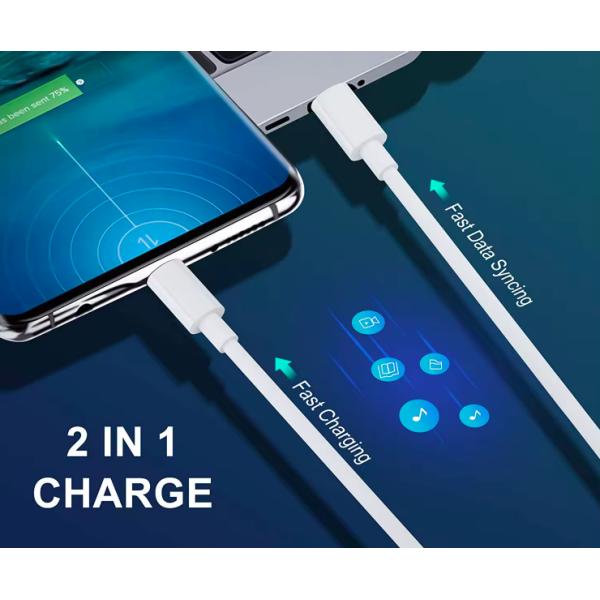 Белый цвет USB 2.0 Type-C TO Type-C Кабель передачи данных 5V1A 9V3A 12V5A 20V5A OEM