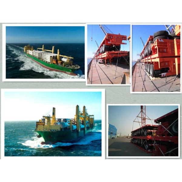 40 Feet Container Carrying Flat Bed Semi Trailer With 28ton JOST Landing Leg