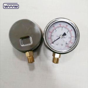 63mm Oil Filled Mud Pump Pressure Gauge with Stainless Steel Case and Customizable Pressure Range