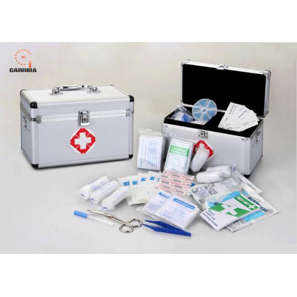 Aluminum Emergency First Aid Kit with Supplies First Aid Box for Home and Outdoor Activities