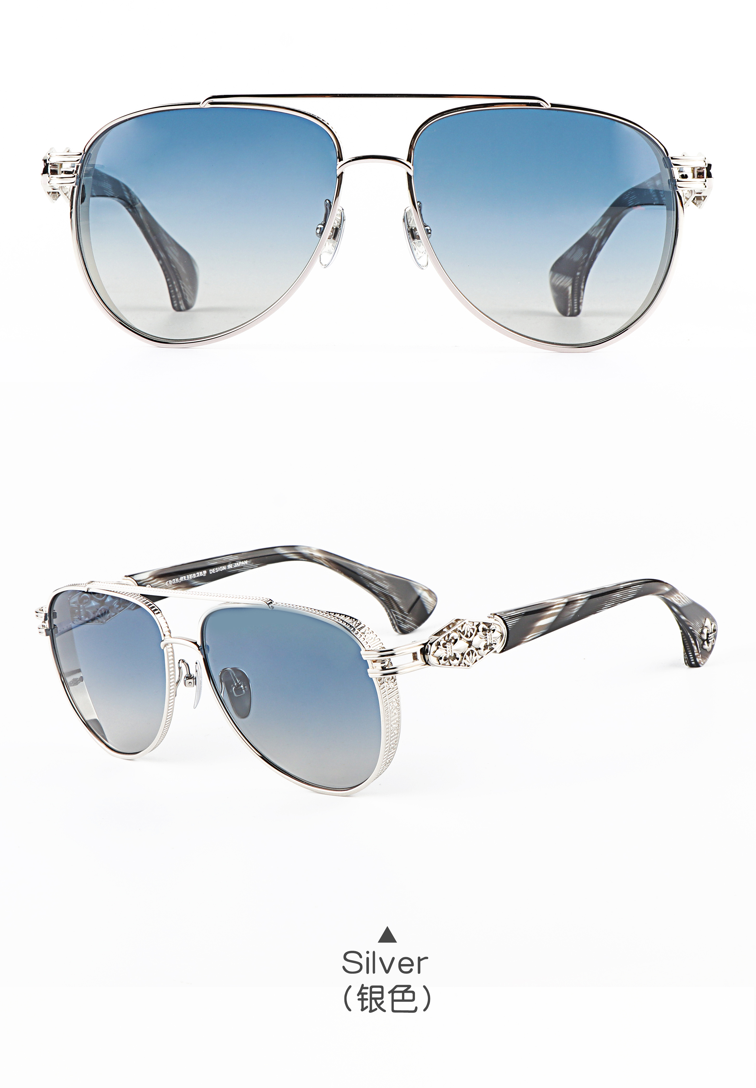 Shenzhen Retro Uv400 Big Face pilot Double Beam Prescription Luxury High-quality Brand Unisex Custom logo Sunglasses for Men