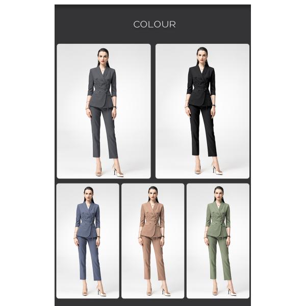 Мода на заказ хлопчатобумажный костюм с двойной грудью одежда брюки для женщин дамы офисные костюмы