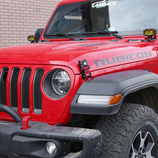 Wrangler JK JL Red Black Latch Locking Hood Catch Latches Kit with 440*240*80mm Size