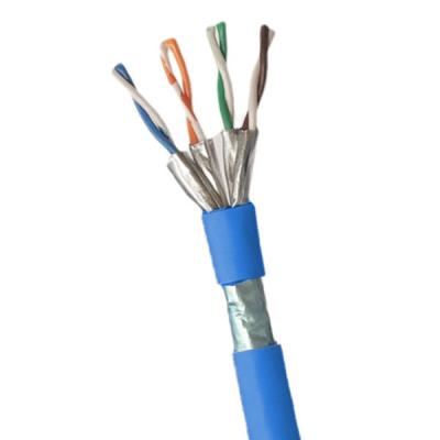 Blue CAT8 FFTP LSZH 22AWG Copper 40Gbps Cable For Data Transfer 1000ft