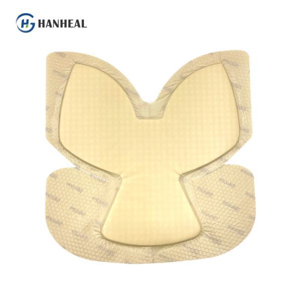 Large Waterproof Silicone Wound Dressing With Gentle Border For Bed Sore Leg Ulcer
