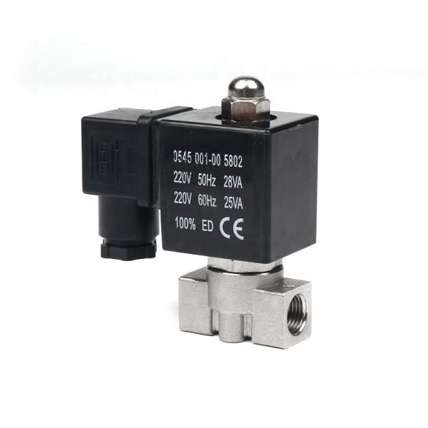 Etrany Control 2Way 1/4 in Air Water Gas DC24V Pneumatic Stainless Steel