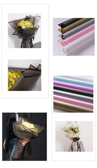 Waterproof Transparent Matte Non Woven Tissue Flowers Wrapping Paper For Bouquet