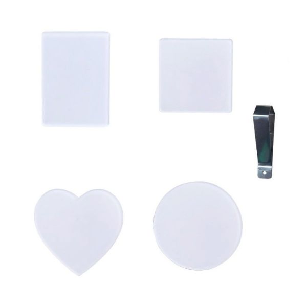 DIY Printed Sublimation Blank Acrylic Car Photo Clip Custom Car Sunshade Decoration