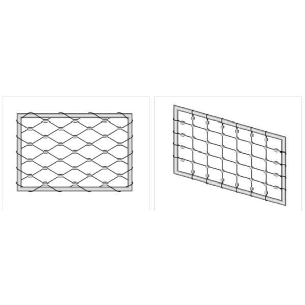Балюстрада сетки отверстия Ss316 60mm обшивает панелями высоту 720mm