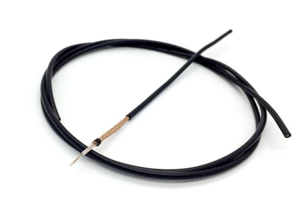 50 cobre desencapado coaxial preto do cabo RG58A/U 19*0.18mm do PVC RF do ohm mini encalhado