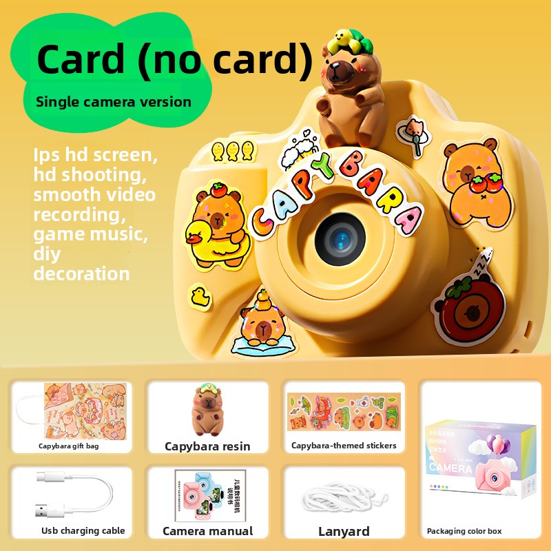 K22 Panda Instant Camera Toy for Children 48MP CMOS Sensor MicroSD Storage One-Click Printing Plastic Body Gift for Boys