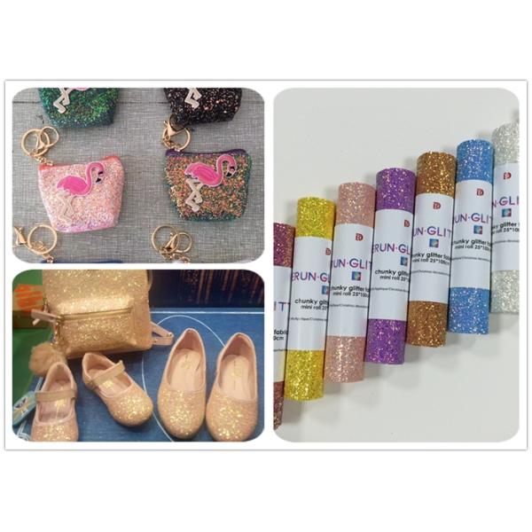 A4 Size Glitter Fabric Sheet For DIY Material,Chunky Glitter Fabric Sheet