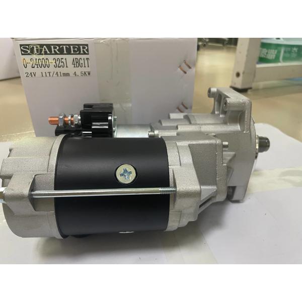 0-24000-2451 Isuzu 4BG1 Engine Starter Motor 24V 11T 4.5kW For Hitachi 120-5 & Kobelco 120 Excavators