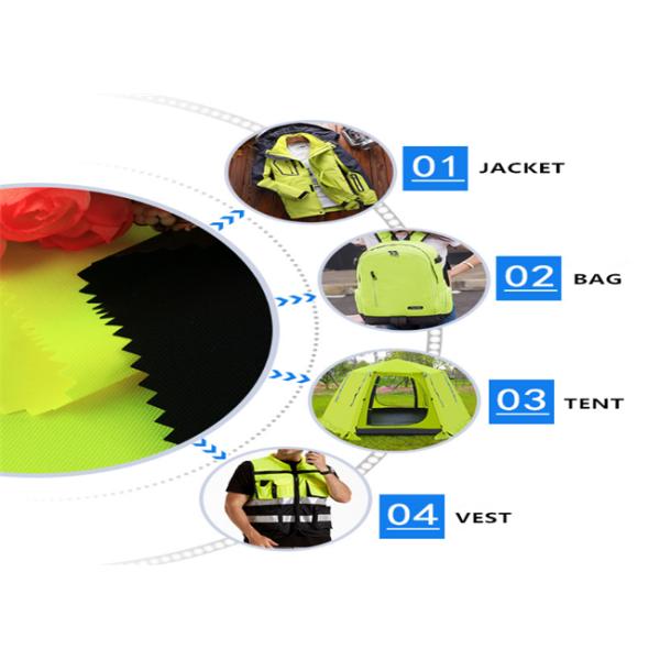 Повторно использованная ткань куртки покрытия 300D 190GSM Оксфорда полиэстера дневная на открытом воздухе