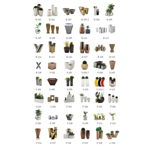 Shop Interior Decoration 60cm Height Oem stainless steel planter box