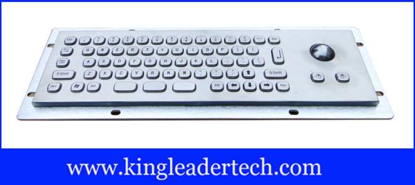 Teclado pequeno compacto avaliado IP65 da montagem do painel do quiosque com trackball óptico