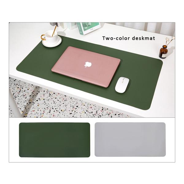 Leather Non Slip Mouse Pad Simple Desk Protector Mat for Computer Gaming Oval Shape