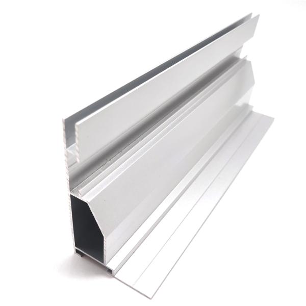 Silver Electrophoresis Aluminium Display Profile For Advertising / Exhibition / Led