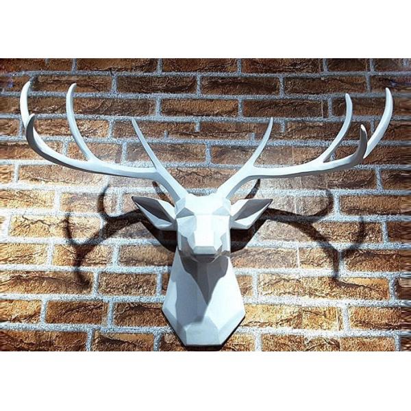Скульптура искусства стены оленей нержавеющей стали оленей металла покрашенная животным