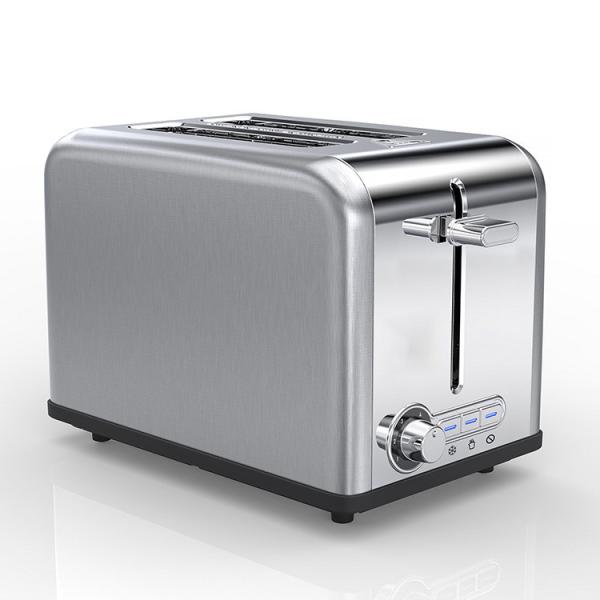 Tostadora automática de aço inoxidável de 2 fatias