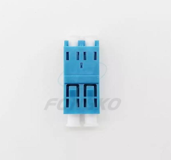 Unibody Shell Coupler Fiber Optical Adapter Duplex LC / UPC to LC / UPC Plastic Buckle