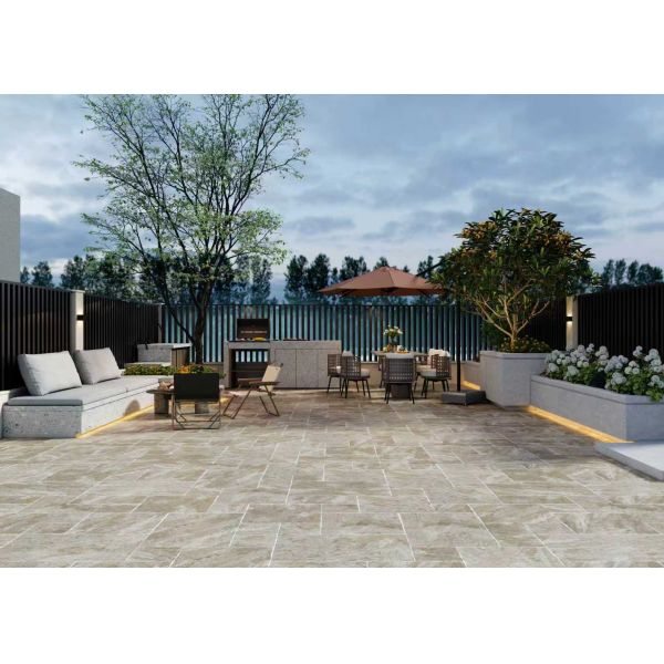 Smooth Surface Limestone Tiles Outdoor Anti Slip For High End Courtyards