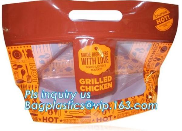 Hot Roast Chicken Bag, Rotisserie Chicken Bags, Microwave Grilled Chicken Bag Grease Proof Bags, Generic Zip