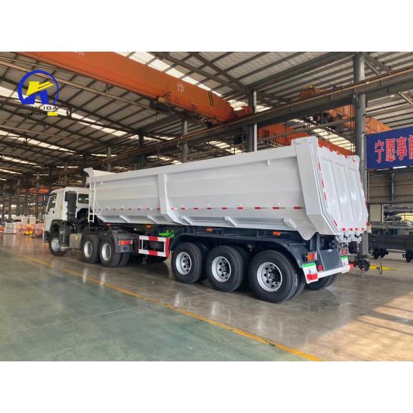 Stone Function 3 Axles 4 Axles Tipper Semi Trailer for Transportation Tire Number 12