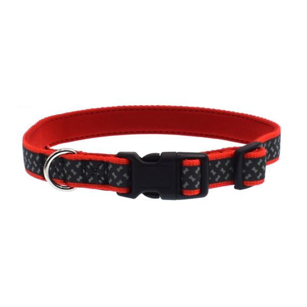 Fashion Neoprene Padded Nylon Dog Collars Reflective , Length 0-60cm