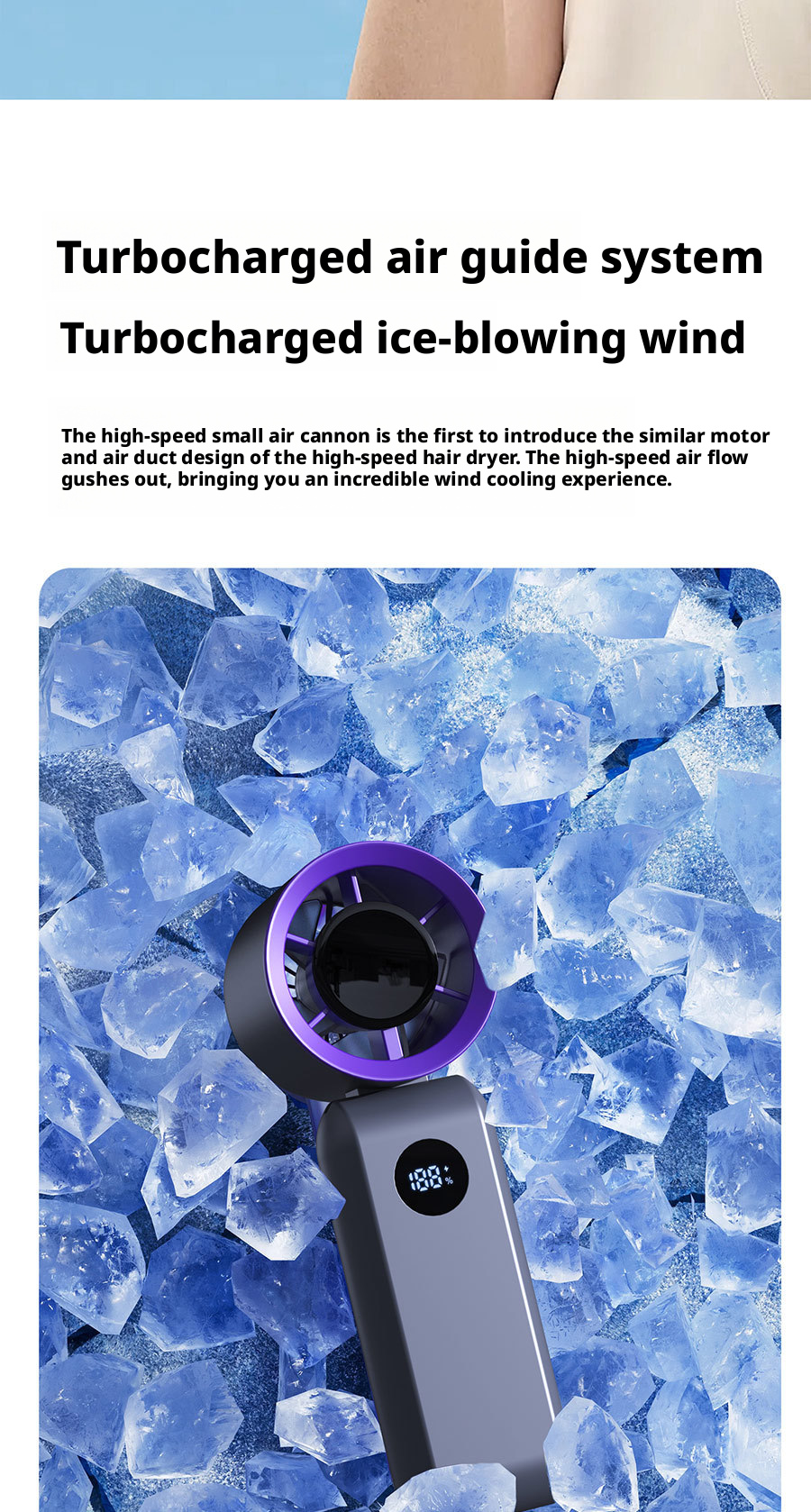 Foldable Design Mini Portable Handheld USB Fan Rechargeable High Speed Wind Fan