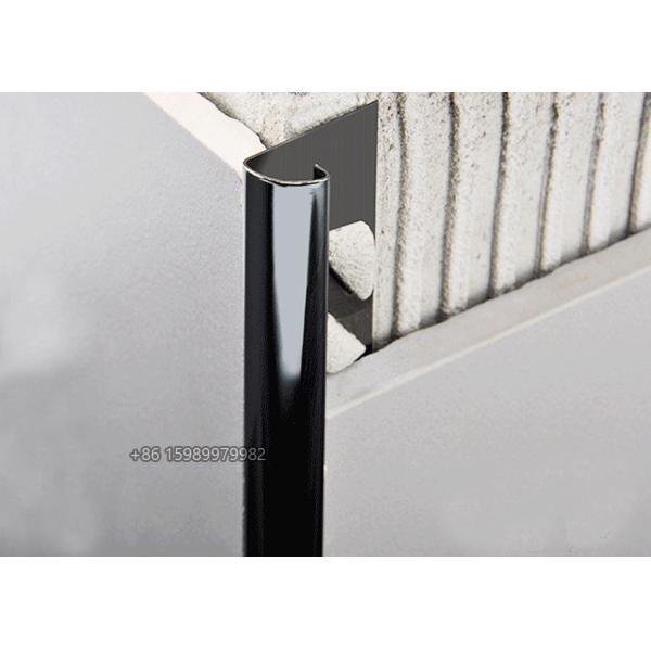 Stainless Steel Quarter Round Tile Edging Trim Mirror Black 9mm 10mm 12mm