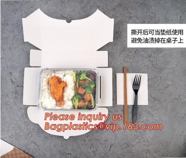 With paper lids clear lids FDA certificate food grade disposable 700 1000ml 1200ml 7 8 9 aluminum foil food BAGEASE