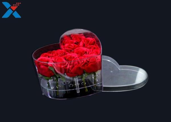 Waterproof Acrylic Heart Box , 9 18 36 Holes Clear Acrylic Favor Boxes