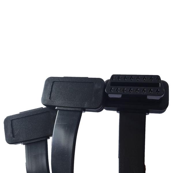 Flat Ribbon Obdii Splitter Cable , Obd2 16 Pin Male To Female Extension Cable