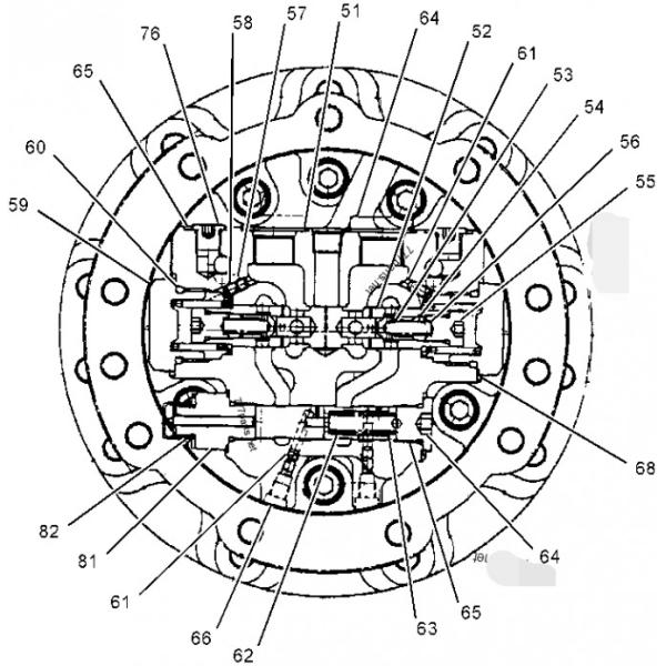 GM70 DH420 Excavator Planetary Gear , Hydraulic Excavator Travel Device