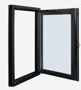 Triple Glazed Tilt And Turn Windows Black Aluminium Framed Impact Glass