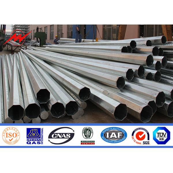 110kv Galvanization ASTM A123 Steel Electrical Poles