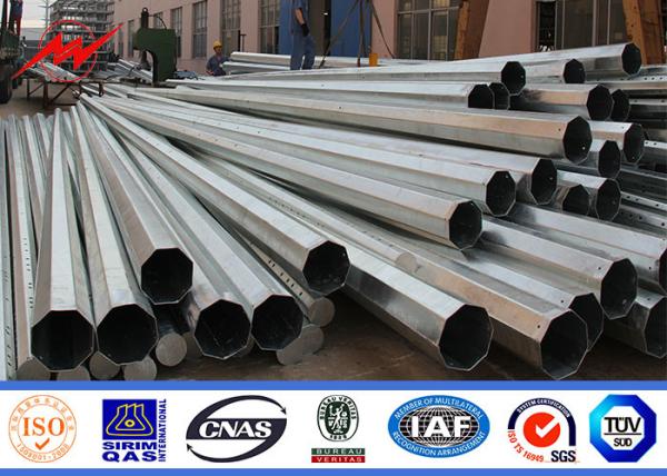 110kv Galvanization ASTM A123 Steel Electrical Poles