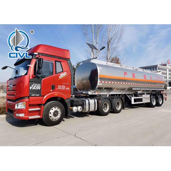 New SINOTRUK Carbon Steel 60 Cfm Oil Tank Semi Flatbed Trailers For Oil Fuel Transport